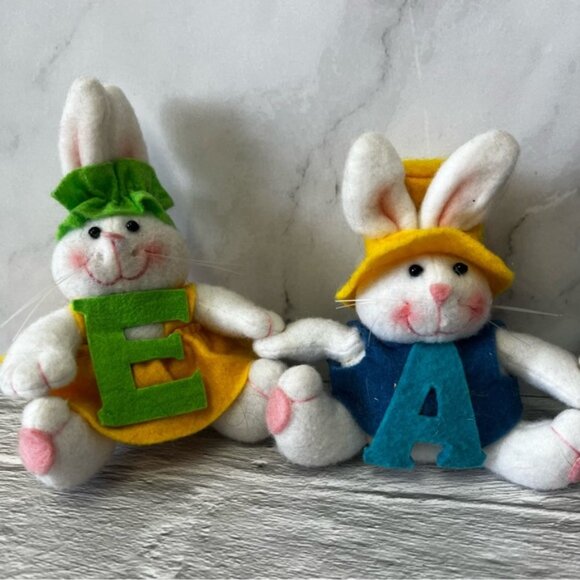 Easter Bunny Plush Garland Spring - Picture 2 of 8